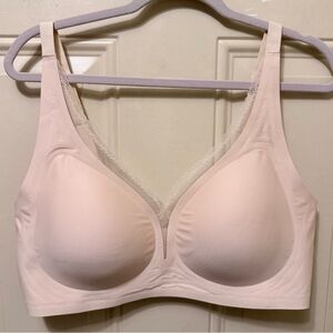 Cueply Bra in Pink with Lace Net Trim Size 3XL